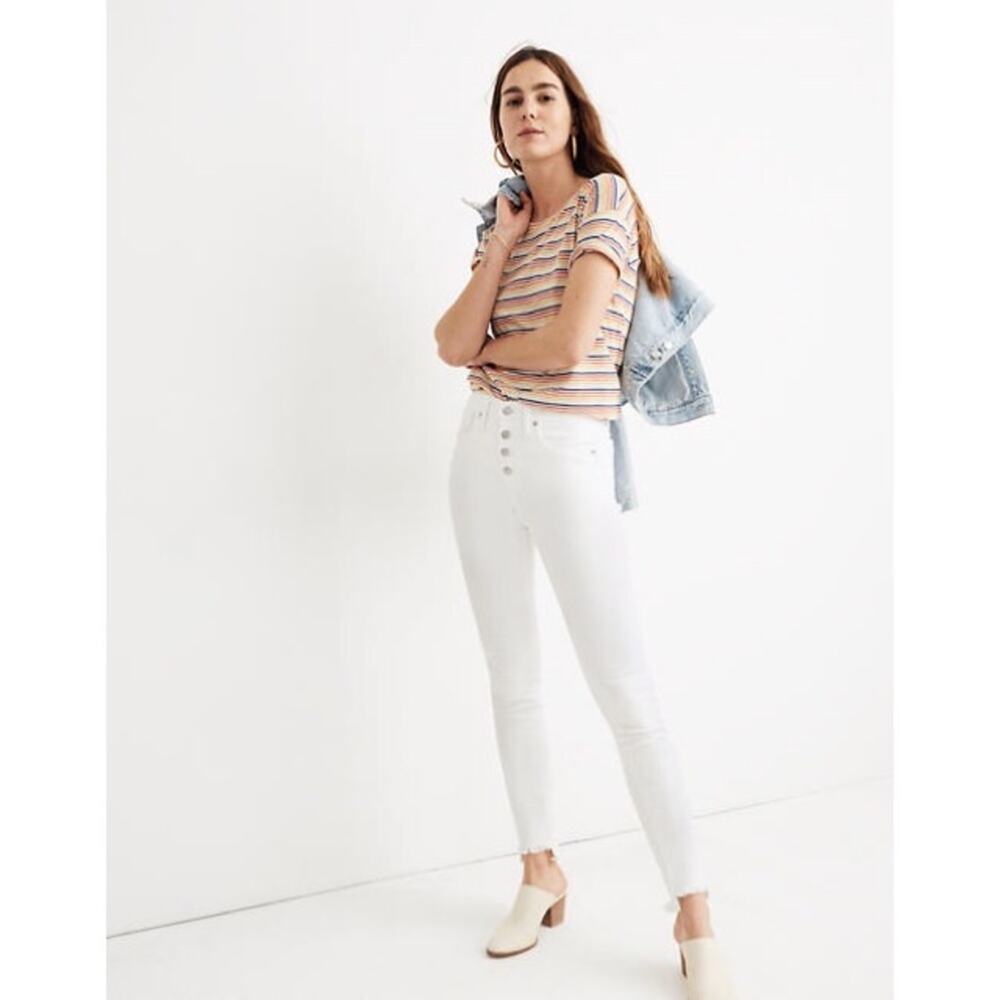 Madewell 10” High Rise Skinny White Size 32
